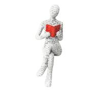 Statue d'un penseur de lecture - Sculpture de livres d'une femme de lecture | Décoration de la pièce esthétique de Harz, figure artificielle abstraite moderne pour les amateurs de livres, inspiration