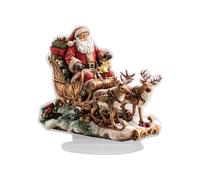 Statue en Acrylique 2D | Statue Acrylique 2D du Traîneau du Père Noël pour Noël,Pièce Maîtresse Artistique pour Les Vacances d'hiver avec Support,pour Chambre Étagère Chevet