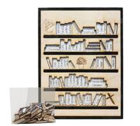 Statue en bois de suivi de la Bible - Décoration de puzzle créative en bois - Accessoires de scène de collection pour salle d'étude, chapelle