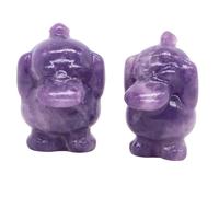 Statue en cristal sculpté en pierres naturelles pour décoration de chambre, lépidolite lilas