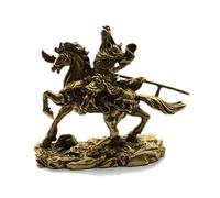 Statue en cuivre Pur du Dieu de la Richesse Guan YU, Sculpture, Petits Ornements, décoration de Bureau, Laiton rétro Ancien