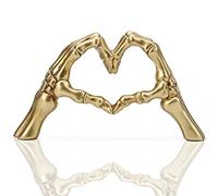 Statue en forme de geste d'amour en or, Sculpture moderne de main en or pour la décoration d'intérieur, Figurines abstraites en forme de cœur pour le salon, l'étagère, la table de café, Halloween