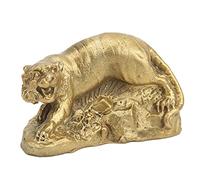 Statue en Laiton, Statue de Tigre Porte-bonheur, Tigre du Nouvel An Chinois, Figurine de Tigre Féroce, La Statue du Feng Shui Attirer La Richesse La Chance, Le Succès, éloigne les Mauvais Esprits