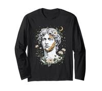 Statue en marbre Buste Fleurs Sculpture céleste élégante Manche Longue