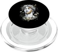 Statue en marbre Buste Fleurs Sculpture céleste élégante PopSockets PopGrip pour MagSafe