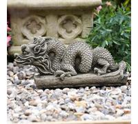 Statue en pierre de dragon azur | Sculpture de dieu chinois chinois chinois oriental mythique Qinglong Cadeau extérieur Jardin