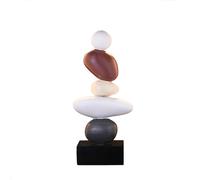 Statue en résine d'art Abstrait Moderne, Ornement de Bureau en Pierre, pièce maîtresse de Table, Sens Haut de Gamme du Bureau, Salon, entrée, Meuble TV, décorations, Cadeau de Pendaison de