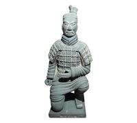 Statue en terre cuite - Figurine en argile de 20 cm, sculpture de la dynastie Qin, modèle artisanal de style musée | Décoration chinoise pour bureau, bibliothèque, table à manger, étude