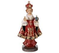 Statue Enfant Jésus de Prague résine colorée 20x10x5 cm