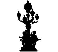 Statue et lampadaire Alexandre III