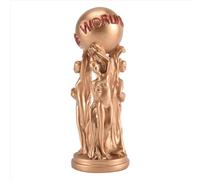 Statue et trophée « Le monde est à vous » en résine, pour la décoration de bureau ou de maison, un anniversaire ou une remise de diplôme.