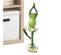 Statue extérieure de grenouille de yoga - Figurine de pelouse amphibie en résine, sculpture d'animal méditant | Charmant cadeau d'accent de cour pour mère, grand-mère, dames, anniversaire, pendaison d