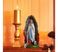 Statue Extérieure De La Sainte Mère | Statues De La Vierge Marie Notre-Dame De Avec Sainte Bernadette Et Figurines En Résine D'agneau | Sculpture Religieuse, Ornements D'intérieur D'église Cat