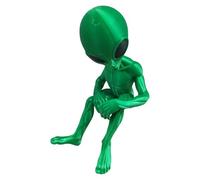 Statue extraterrestre, extraterrestre 4,72 "x 1,97" x 4,41 "Figure statue extérieure humoristique | ABS petite sculpture une résistante aux intempéries et décorative, parfaite pour la vie et la décora