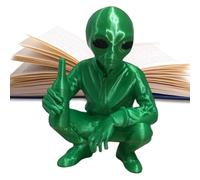 Statue extraterrestre, petite figurine extérieure décorative extraterrestre, sculpture de jardin, décoration d'Halloween, décoration de jardin amusante pour jardin, terrasse, cour, salon, chambre à