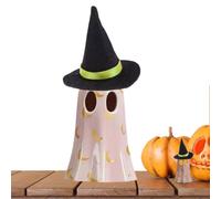 Statue Fantôme Décoration D'Halloween Sculpture Décorative Halloween | Figurine Gothique Festive pour Maison Dortoir Bureau Bibliothèque Étagère Appui-Fenêtre Ta