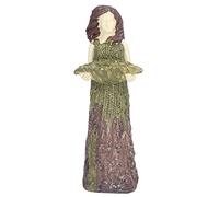 Statue féérique mangeoire à oiseaux en résine attrayante belle statue de déesse mangeoire à oiseaux, cadeau pour homme et femme, ornements de collection pour meuble TV, bureau, maison, chambre, salon