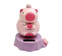 Statue féline - Sculpture de tête secouante, copain interactif de tableau de bord, mouvement respectueux de l'environnement, matériel esthétique du véhicule, modèle miniature brun clair pour SUV