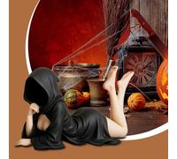 Statue Féminine | Décoration de Bureau Femmes Masquées,Statue de Dame Esthétique Gothique, Décoration Mystérieuse en Résine pour Table Étagère Cheminée Bureau