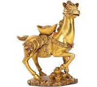 Statue Feng Shui, Figurine de Cheval en Laiton, décoration Feng Shui pour Le Salon, Sculpture Animale du Zodiaque Chinois, décoration de Maison, de Bureau, Cadeau de bénédiction en Laiton