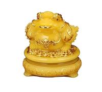 Statue Feng Shui Fortune et Géomancie Ornements, Pixiu et Crapaud Doré à Trois Pattes Sculptures Apportent Richesse et Bonne Chance Sculpture Ornements