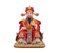 Statue Feng Shui Le Dieu de la Richesse Adore Les Dieux à la Maison for Gagner de l'argent Décorations de Bureau Wenshen en marbre Blanc Déco Zen(Grand)