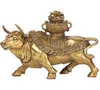 Statue Feng Shui, Statues Figurines de bœuf Feng Shui en Laiton, Sculptures, décoration de Maison, Salon, Bureau, Cadeau de bénédiction Artisanal oxLucky