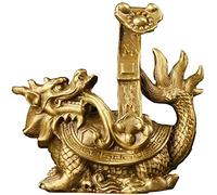 Statue Feng Shui, Tortue Dragon en Bronze Feng Shui avec Charme de Sculpture, Cadeau de Pendaison de crémaillère Cadeau de bénédiction de décoration de la Maison