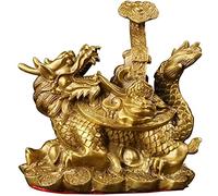 Statue Feng Shui, Tortue Dragon en Bronze Feng Shui avec Charme de Sculpture, Cadeau de Pendaison de crémaillère Cadeau de bénédiction de décoration de la Maison
