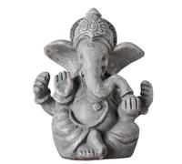 Statue Ganesh - Statuette Décoration Zen et Feng Shui - Apporte Une Ambiance Apaisée et Relaxante à Votre Intérieur - Statue Porte-Bonheur Couleur Grise - Hauteur: 12cm - Zen’Light