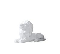 Statue géométrique en origami Roi Lion Décor Résine Artisanat Animaux Sculpture Art Sculpture Accessoires de décoration de la maison Salon B