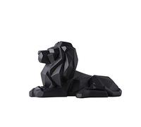 Statue géométrique en origami Roi Lion Décor Résine Artisanat Animaux Sculpture Art Sculpture Accessoires de décoration de la maison Salon B