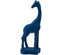 Statue girafe en résine avec une présence visuelle calme pour salon, fauteuil, coin ou coin de lecture (bleu)