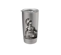 Statue grecque classique d'Achille Sculpture Art graphique Gobelet isotherme en acier inoxydable double paroi