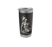Statue grecque classique d'Achille Sculpture Art graphique Gobelet isotherme en acier inoxydable double paroi