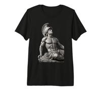 Statue Grecque Classique d'Achille Sculpture Art Graphique T-Shirt Haut de Gamme