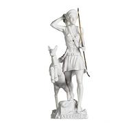 Statue grecque de la déesse Artémis Diana Chasse Nature Lune Albâtre 33 cm