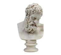Statue grecque en forme de buste d'Hercule - En marbre - Gris - 19,8 cm