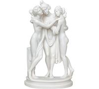 STATUE GRECQUE Trois Charites/Graces (Figurine décorative en albâtre 24cm)