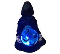 Statue Grim Reaper avec librairie à Soupe de Batte de Chauve-Souris Flottante Figure 5.9 Battre à la Batterie en résine Gothic Home Decor Halloween Crystal Ball