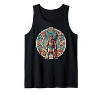 Statue guerrière aztèque Histoire et Calendrier Mexicain Maya Débardeur