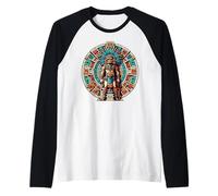 Statue guerrière aztèque Histoire et Calendrier Mexicain Maya Manche Raglan