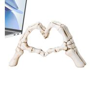 Statue Halloween Mains Formant un Cœur Statue gothique moderne d'exposition | sculpture en os, forme de cœur, décoration pour anniversaire, Saint-Valentin, salle de bain, salon, chambre