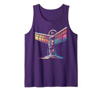 Statue Historique de l'Ange du Nord Gateshead UK Débardeur, Homme, Violet, M