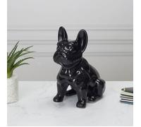 Statue - Home Deco Factory - Bulldog - Céramique - Noir