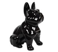 Statue - Home Deco Factory - Bulldog - Céramique - Noir - H30 X L28 X P16 Cm