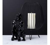 Home Deco Factory – Statue Gorille – Céramique Moderne – Noir