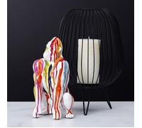The Home Deco Factory Statue Gorille Colorée Multicolore H24 x L14,5 x P14 cm