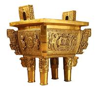 Statue Home Decor - Sculptures Modernes de Collection de Bureau Sculpture Table Décoration Feng Shui Ornements Ding Ornements Brûères Encens Ding Pure Copper Company a déménagé pour Ouvrir Le Bureau