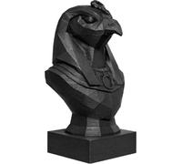 Statue Horus 25 cm - Dieu égyptien du ciel et de la protection - Buste Low Poly Noir - Sculpture géométrique moderne - Décoration élégante maison - Figurine Egypte ancienne à collectionner